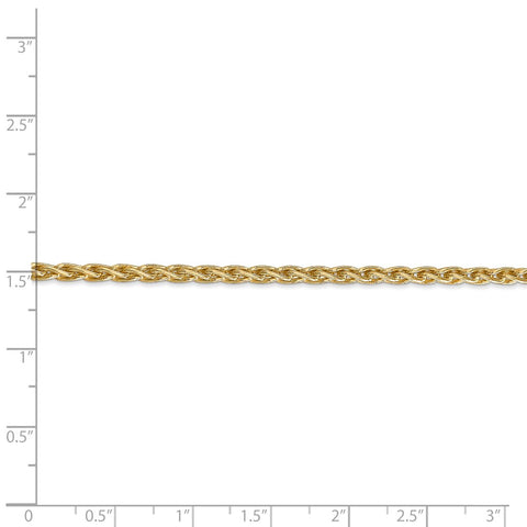 14k 3mm Parisian Wheat Chain-WBC-PEN22-30