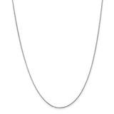 14k White Gold 1.15mm Rolo Pendant Chain-WBC-PEN322-18