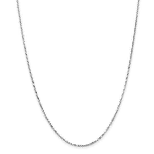 14k White Gold 1.55mm Rolo Pendant Chain-WBC-PEN323-20