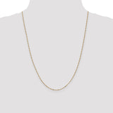 14k 1.25mm Flat Figaro Pendant Chain-WBC-PEN7-24