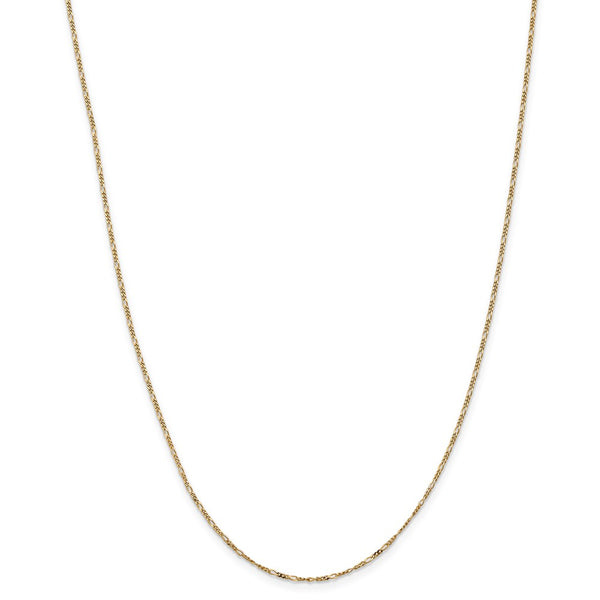 14k 1.25mm Flat Figaro Pendant Chain-WBC-PEN7-24