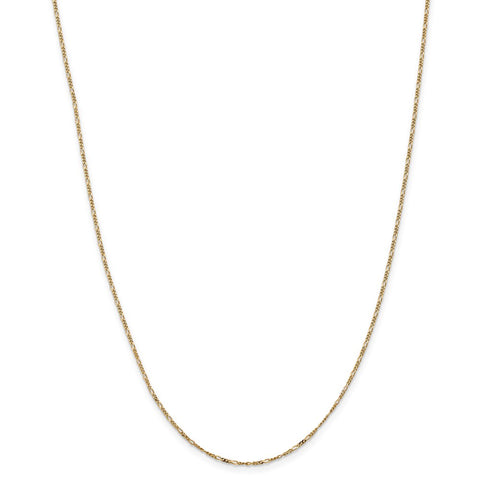 14k 1.25mm Flat Figaro Pendant Chain-WBC-PEN7-24