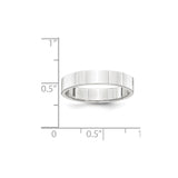 Platinum 4mm Flat Size 5 Wedding Band-PFB040-5-WBC