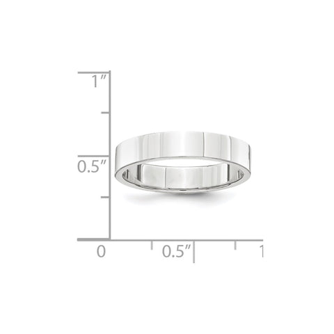 Platinum 4mm Flat Size 5 Wedding Band-PFB040-5-WBC