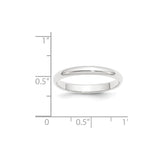 Platinum 3mm Half-Round Wedding Band-PHR030-4-WBC