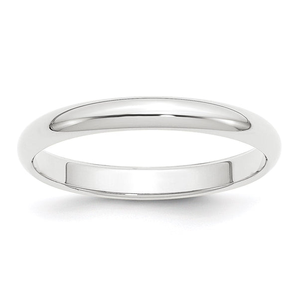 Platinum 3mm Half-Round Wedding Band-PHR030-4-WBC