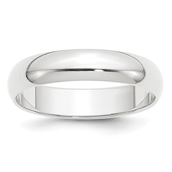 Platinum 5mm Half-Round Wedding Band-PHR050-4-WBC