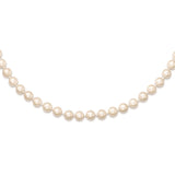 14k 5-6mm Round White Saltwater Akoya Cultured Pearl Necklace-WBC-PL50AA-18