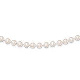 14k 7-8mm Round White Saltwater Akoya Cultured Pearl Necklace-WBC-PL70A-16