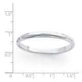 Platinum 3mm Half-Round Featherweight Band-PLWHR030-4-WBC