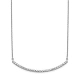 14k White Gold Diamond Curved Bar 18 inch Necklace-WBC-PM3732-050-WA