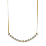 14k Diamond Curved Bar 18 inch Necklace-WBC-PM3733-030-YA