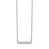 14k White Gold Diamond Bar 18 inch Necklace-WBC-PM3738-033-WA