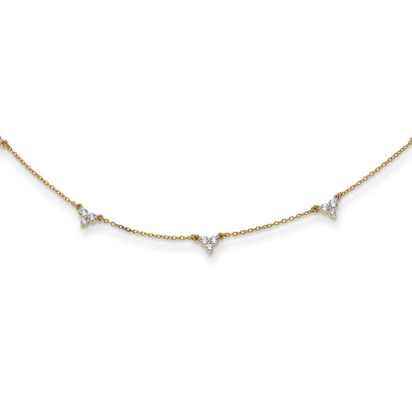 14k Diamond Multi Station 18 inch Necklace-WBC-PM3746-100-YA