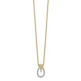 14k Diamond Teardrop 18 inch Necklace-WBC-PM3785-015-YA
