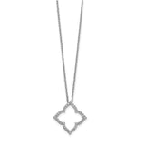14k White Gold Diamond 18 inch Necklace-WBC-PM3788-025-WA
