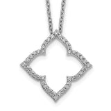 14k White Gold Diamond 18 inch Necklace-WBC-PM3788-025-WA