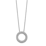 14k White Gold Diamond Circle 18 inch Necklace-WBC-PM3789-060-WA