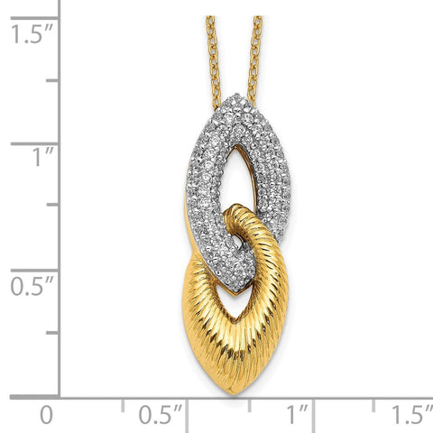 14k Diamond 18 inch Necklace-WBC-PM3791-050-YA