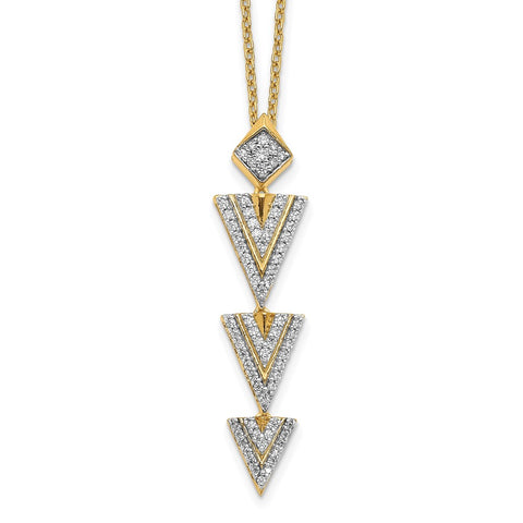 14k Diamond 18 inch Necklace-WBC-PM3795-033-YA