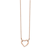 14k Rose Gold Diamond Heart 18 inch Necklace-WBC-PM4366-005-RA