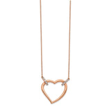 14k Rose Gold Diamond Heart 18 inch Necklace-WBC-PM4366-025-RA