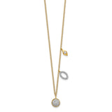 14k Diamond Circles 18 inch Necklace-WBC-PM4703-010-YA