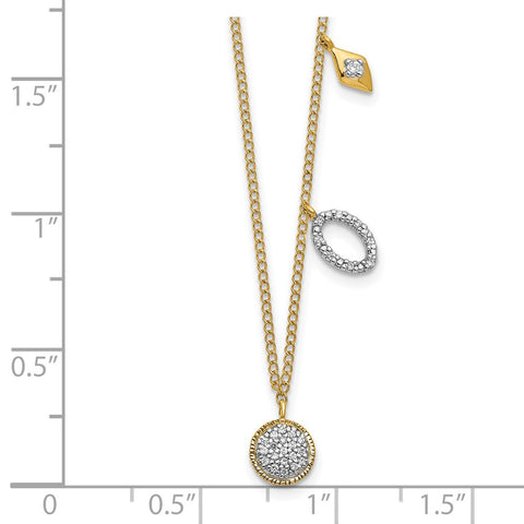 14k Diamond Circles 18 inch Necklace-WBC-PM4703-010-YA
