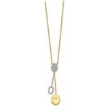 14k Diamond Circles 18 inch Dangle Necklace-WBC-PM4704-010-YA