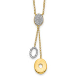 14k Diamond Circles 18 inch Dangle Necklace-WBC-PM4704-010-YA