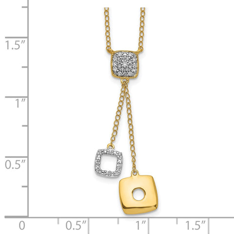 14k Diamond Circles 18 inch Dangle Necklace-WBC-PM4705-010-YA