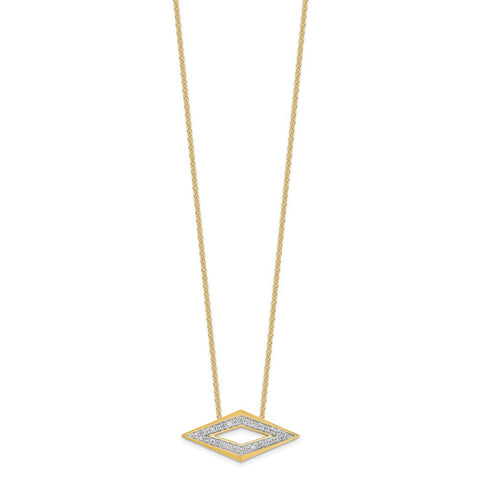 14k Polished Fancy Diamond 18in Necklace-WBC-PM6821-019-YA