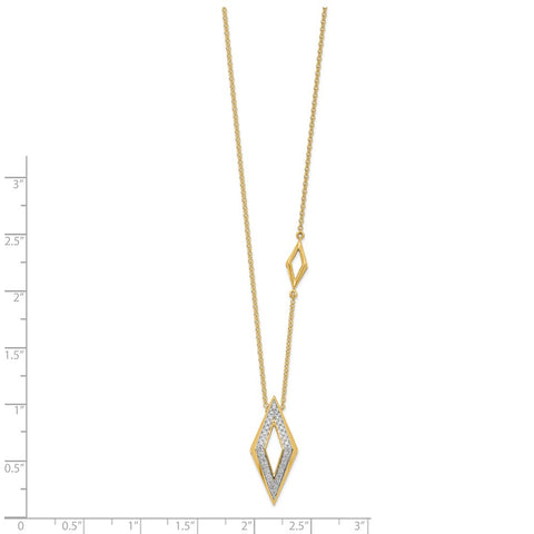 14k Polished Fancy Diamond 18in Necklace-WBC-PM6823-019-YA