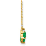 14k Emerald and Diamond 18 inch Necklace-WBC-PM7176-EM-012-YA