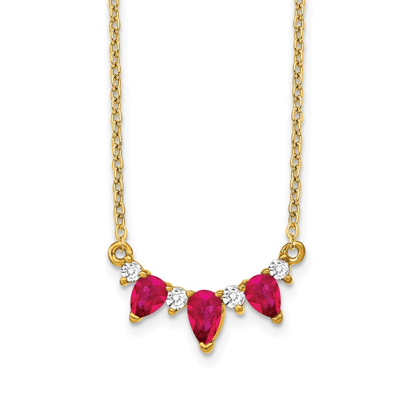 14k Ruby and Diamond 18 inch Necklace-WBC-PM7176-RU-012-YA