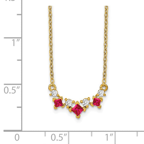 14k Ruby and Diamond 18 inch Necklace-WBC-PM7178-RU-012-YA