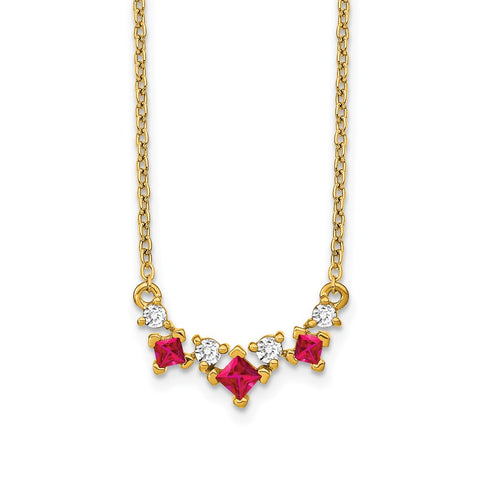 14k Ruby and Diamond 18 inch Necklace-WBC-PM7178-RU-012-YA