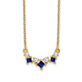 14k Sapphire and Diamond 18 inch Necklace-WBC-PM7178-SA-012-YA