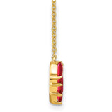 14k Marquise Ruby 18 inch Necklace-WBC-PM7179-RU-Y