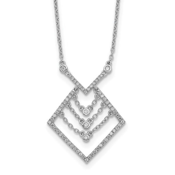 White Alloy CZ Fashion Necklace-WBC-PM8339-025-ALWCZ