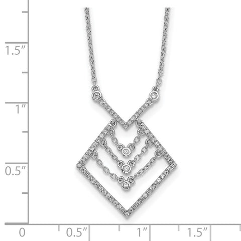 14k White Gold Diamond 18in Necklace-WBC-PM8560-025-WA