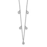 14k White Gold 5-station Diamond 18in Necklace-WBC-PM8566-038-WA