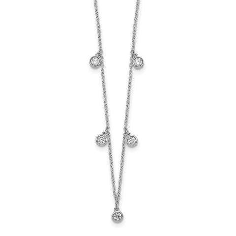 14k White Gold 5-station Diamond 18in Necklace-WBC-PM8566-038-WA