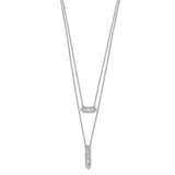 14k White Gold Double Strand 18in Necklace-WBC-PM8567-040-WA