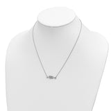 14k Two-tone Diamond Hearts on Arrow 18in Necklace-WBC-PM8569-005-WRA