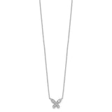 14k White Gold Diamond Butterfly 18in Necklace-WBC-PM8571-025-WA