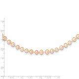 14k 5-6mm Pink Near Round Freshwater Cultured Pearl Necklace-WBC-PPN050-20