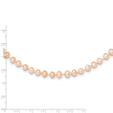 14k 5-6mm Pink Near Round Freshwater Cultured Pearl Necklace-WBC-PPN050-16
