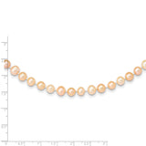 14k 6-7mm Pink Near Round Freshwater Cultured Pearl Necklace-WBC-PPN060-16