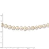 14k 7.5-9mm White Freshwater Cultured Pearl Graduated Necklace-WBC-PR19-18